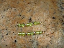 14kt Yellow Gold Peridot Gemstone Drop Earrings