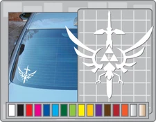 TRIFORCE LOGO cut vinyl decal #4 Hyrule Window Sticker The Legend of Zelda