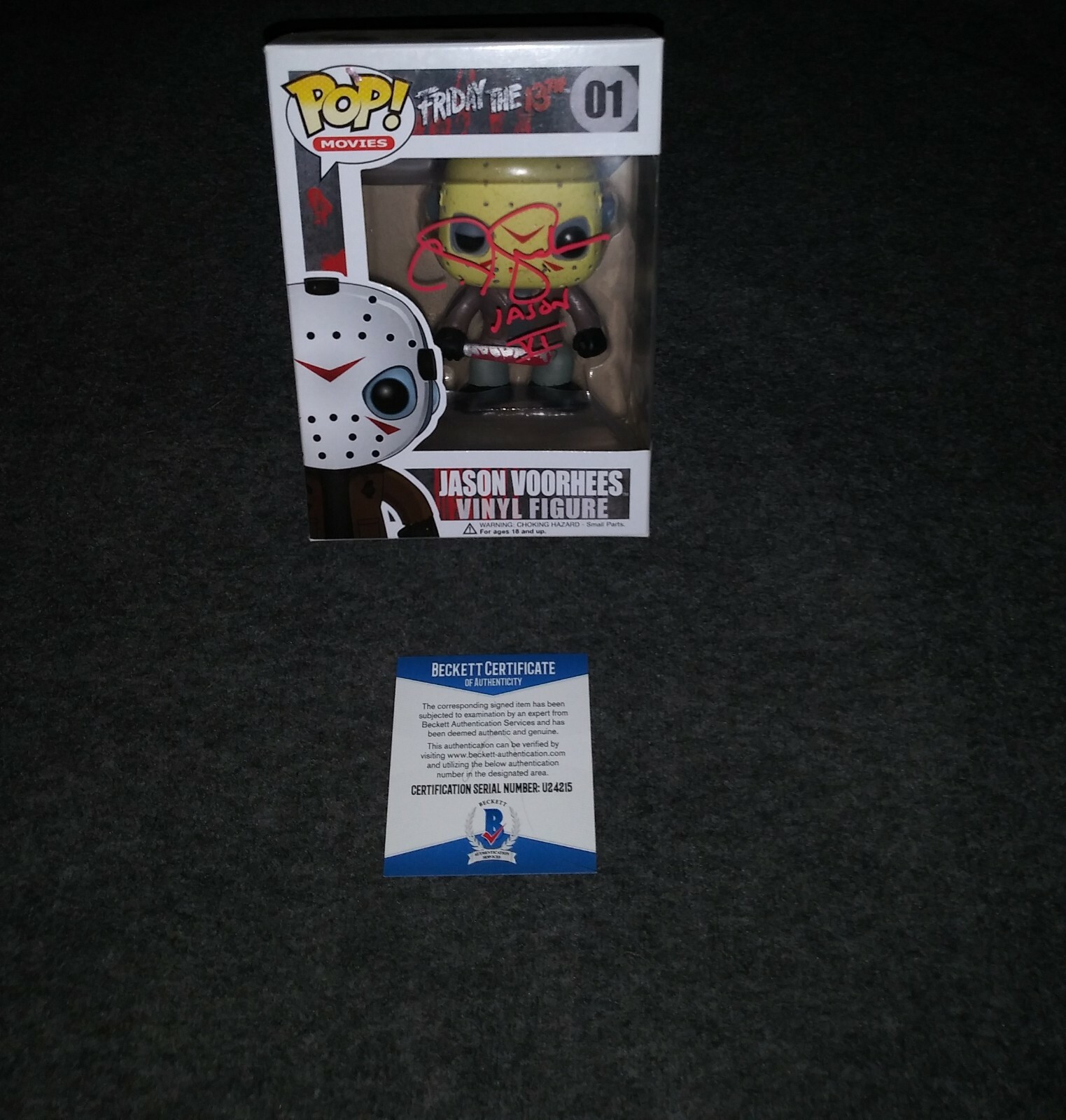 cj Graham Autographed Signed Funko Jason Voorhees Friday The 13th Beckett 