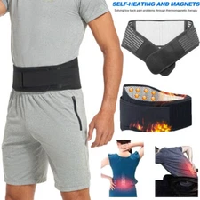 Magnetic Self Heating Back Support Brace Lumbar Orthotics Waist Belt Pain Relief