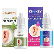 Image of Sodium Bicarbonate & Olive Oil Ear Drops Dual Action Treat Hardened Ear Wax 10mL