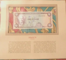 Most Treasured Banknotes Jamaica 1 Dollar 1982 - 1986 UNC P 64b sign 7 Prefix FU