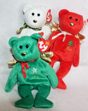 Ty Beanie Baby - Gift Pack of 3 - Peace Red , Love White , Joy Green Angels