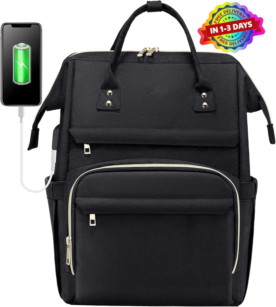 Mochila para Laptop 15.6 Pulgadas Bolso de Mujer Hombre Portátil USB de  Viaje US