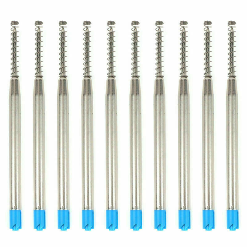 10 Pcs Ballpoint Pen Refills with Spring Ink 1.0mm Nib Medium for