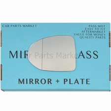 (small 11.5 x 8.7) For BMW ac Schnitzer Left side Aspheric mirror glass +plate