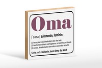 Holzschild Spruch 18X12 Cm Oma BäCkerin Beste Oma Welt Deko Schild