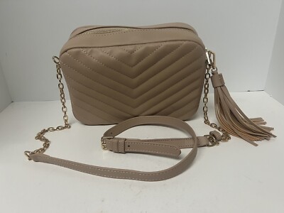Daisy Rose Brown Quilted Shoulder and Crossbody Bag