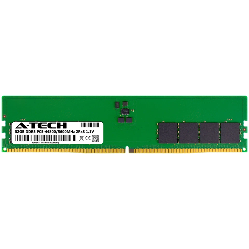 A-Tech 32GB DDR5 5600 MHz Desktop DIMM PC5-44800 288-Pin Non-ECC Memory RAM 32G - Image 2 of 4