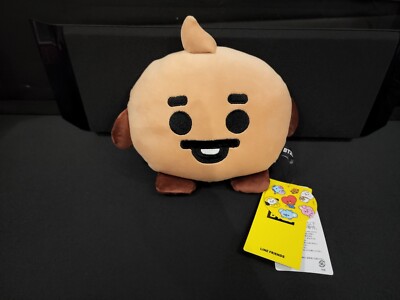BTS BT21 LINE FRIENDS Shooky Face Baby Flat Cushion Pillow With Band