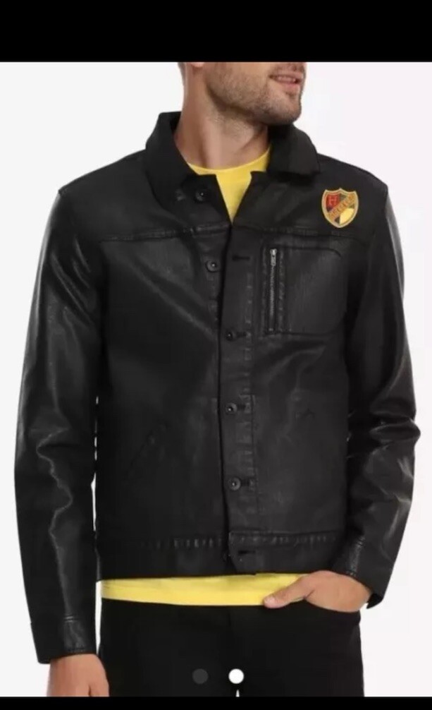 Harry Potter Hogwarts Jacket Faux Leather Denim Boxlu… Gem