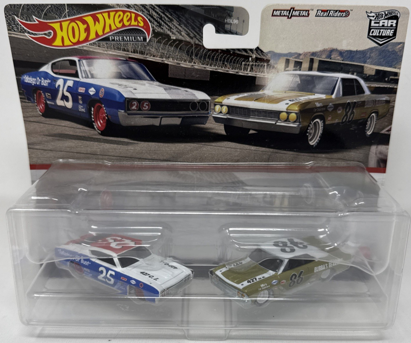 Hot Wheels Premium Car Culture 2-Pack ’69 Ford Torino Talladega & ’66 Chevelle
