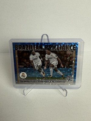 Topps UCC Flagship 24/25 Brazilian Brilliance Endrick Vinicius JR Blue Ice 41/75