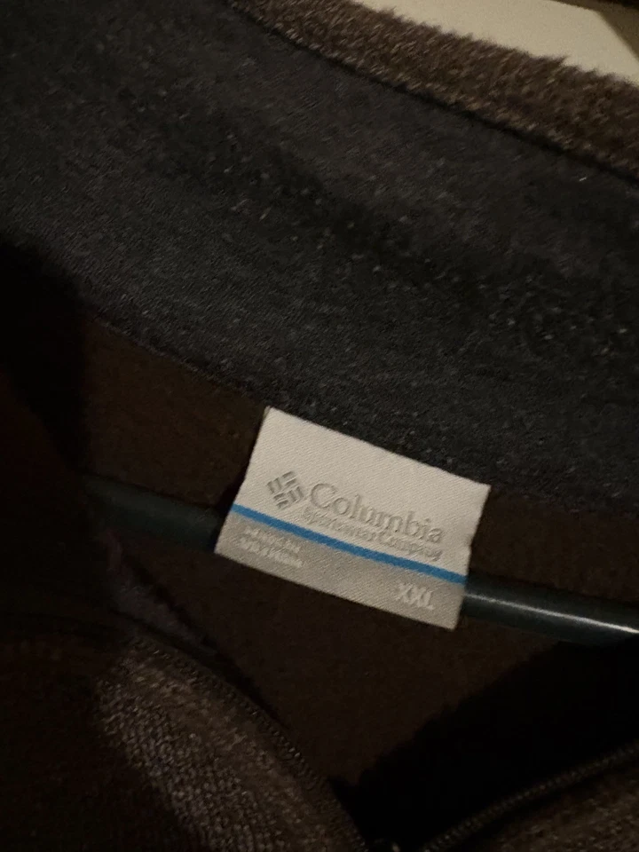 Columbia 1/4 Cremallera Polar Sudadera Para Hombre XXL Marrón Manga Larga Exterior Foto 3 de 3