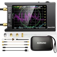 AURSINC NanoVNA H4 Vector Network Analyzer, Lastest V4.4 9kHz-1.5GHz 4" black