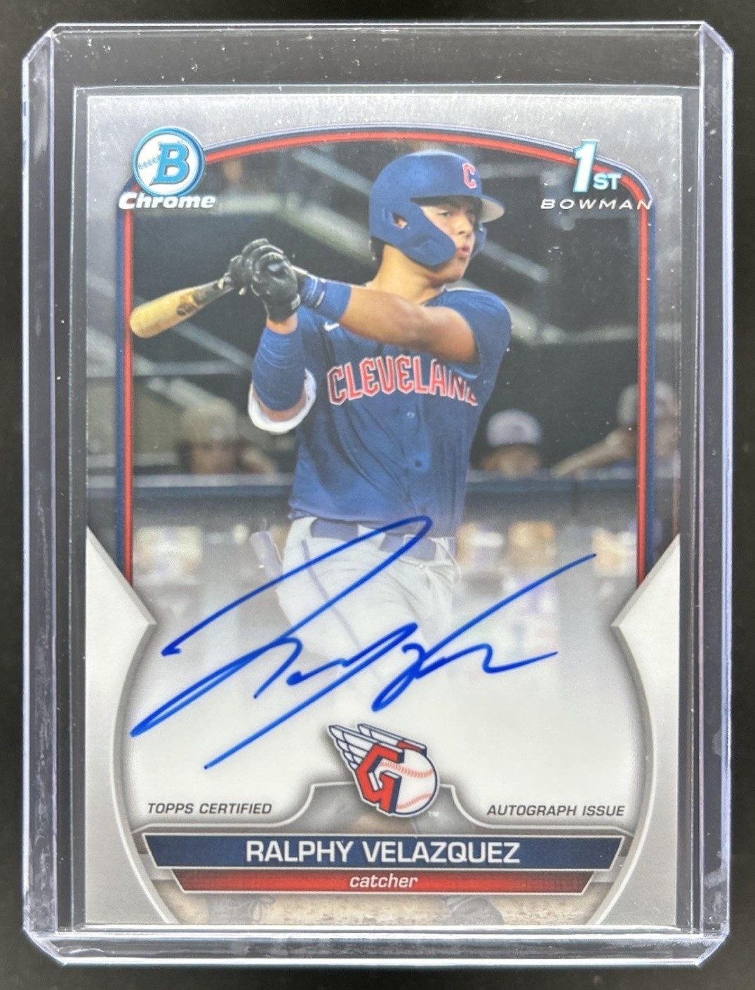 2023 Bowman Draft Ralphy Velazquez Chrome Auto 1st Prospect #CDA-RV Guardians