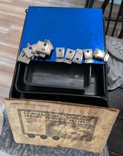 Vintage Darkroom Accessories Lot Chrome Plates Clips Trays Blue Mirrored Glass