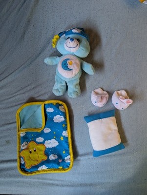 Care Bears Glücksbärchi Schlummerbärchi Plüsch Set 2004 Bedtime Bear + Zubehör