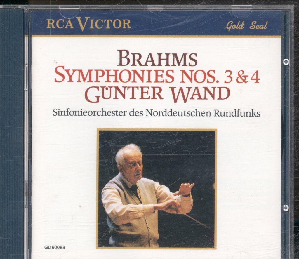 GD60088 Günter Wand, Ndr Sinfonieorchester Brahms - Symphonies Nos. 3&4 CD