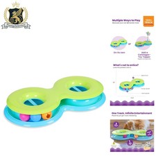 Stability-Enhanced Cat Ball Track - Figure-8 Design with Two Engaging Balls