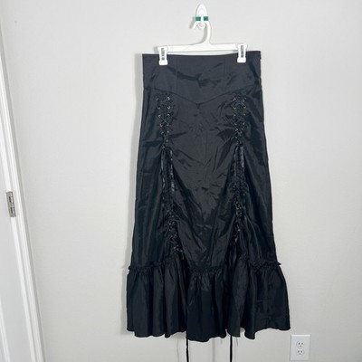 Chic Star Mary Hildebrandt Skirt Black 3 Way Lace-up Renaissance Goth Vampire 40