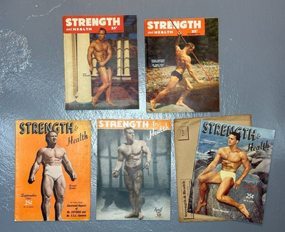 1950s STRENGTH & HEALTH Bodybuilding Muscle Magazine Lot