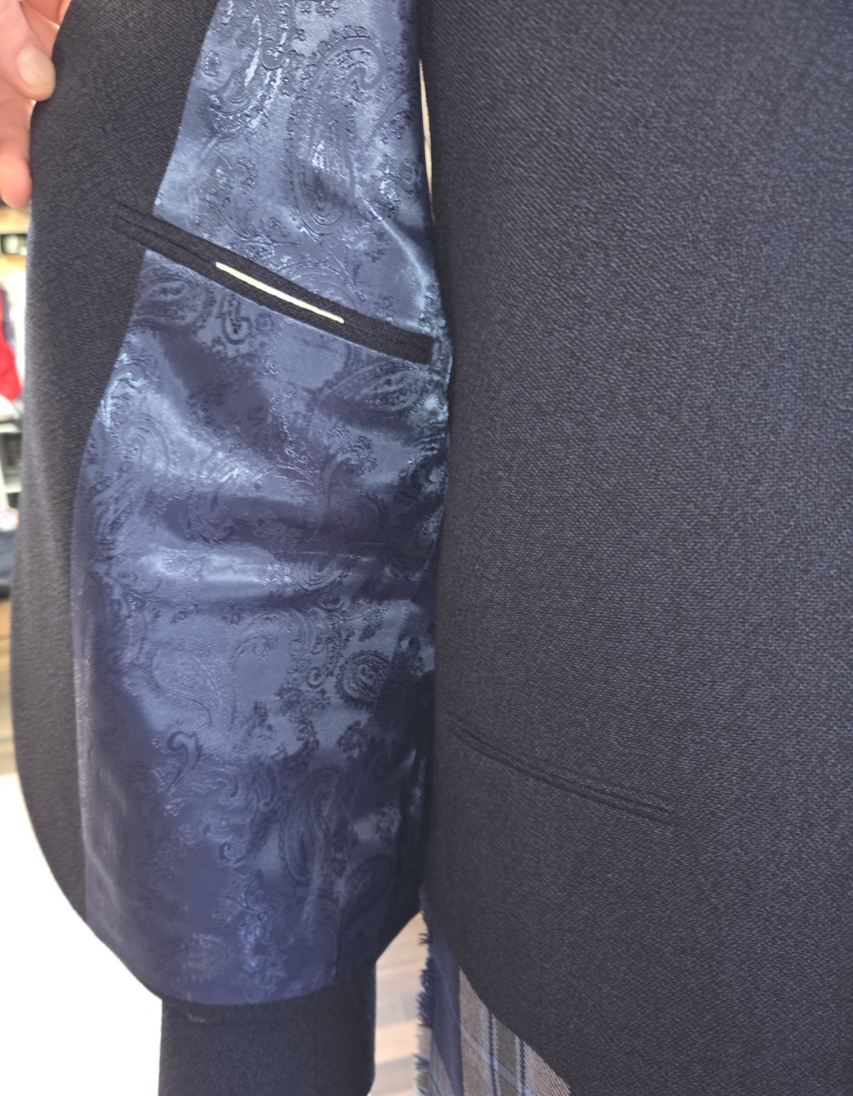 James Campbell Navy Arrochar Tweed Jacket & Waistcoat made In Scotland - 40 Reg image 4