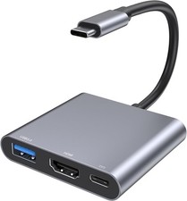 Digital AV Multiport Adapter Apple USB-C USB 3.0 To 4K HDMI AV Adapter, Grey
