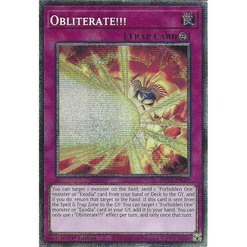MP25-EN029 Obliterate!!! : Starlight Rare Card : 1st Edition YuGiOh