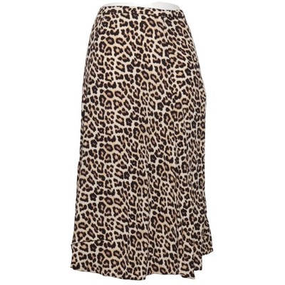 H&M, Maxirock, Größe: 34, Beige/Schwarz, Viskose, Leopard, Damen #4nP