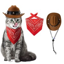 Dog Halloween Costumes, Cowboy Costume Pet Hat Small, Yellow-brown