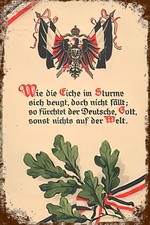 Retro Blechschild DEUTSCHES REICH 30 x 20 cm Metallschild Vintage (b4256s)
