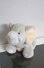 Ganz Velvety Elephant Plush Stuffed Floppy 7" TOY Grey Peach HM167