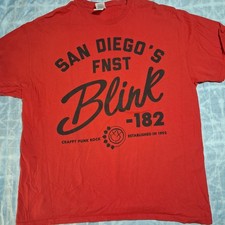 RARE blink-182 Size XL San Diego’s Finest Crappy Pop Punk T-shirt Red OOP