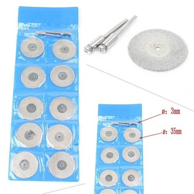 10pc 35mm Diamond Cutting Wheel Disc Cut-off Stone Metal Rotary Cutter Tool