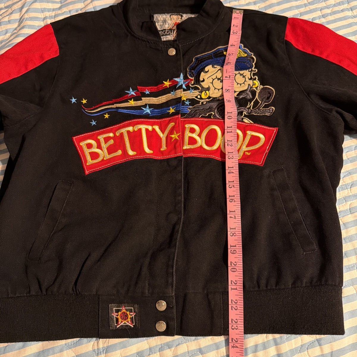 JH Design Jeff Hamilton Racing Jacket Betty Boop Size medium