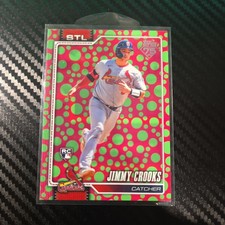 2265 2026 Topps Series 1 Jimmy Crooks Green Dot Easter Foil Cardinals RC #73