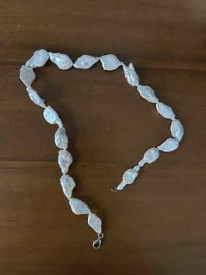 White Baroque Pearl Necklace