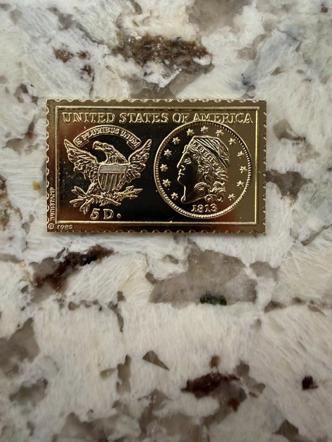 1813 USA CAPPED BUST NUMISTAMP US HALF EAGLES 5 DOLLAR MEDAL MORT REED #1382