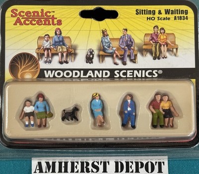 Woodland Scenics People Sitting & Waiting HO Scale A1834 New