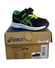 Kids Asics Contend 8 TS 1014A260-005 Unisex Baby Black/Lime Zest Sneaker Size K4