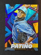 Luis Patino 2021 Topps Fire PURPLE FOIL PARALLEL Rookie Card #34 /99 RAYS. rookie card picture