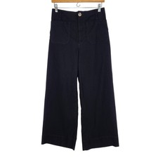 Maeve by Anthropologie The Colette Wide Leg Cropped Pants Size 28 Black