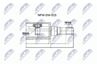 Gelenksatz Antriebswelle NTY NPW-DW-015 FüR Kyron Rexton Ssangyong Mazda CX KE 1