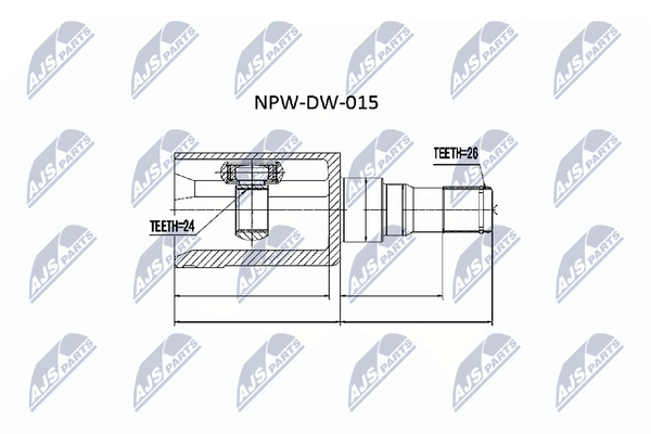 Gelenksatz Antriebswelle NTY NPW-DW-015 FüR Kyron Rexton Ssangyong Mazda CX KE 1-image