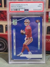 PSA Mint 9! 2024 Panini Donruss Elite Brock Purdy #Ed Status Sparkle /299 SP