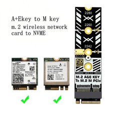 Efficient M.2 Wireless Card To NVME A E to M Key Adapter With Heat Dissipation