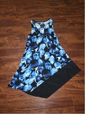 Simply Vera Wang Blue Print Dress size XS