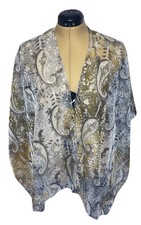 Set of 2 Paisley Kimono Shawl Cardigan Wraps NWT Travel Resort Boho Chic