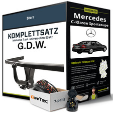 Für MERCEDES C Sportcoupe Typ CL203 Anhängerkupplung starr +eSatz 7pol uni. 01- Für MERCEDES C Sportcoupe Typ CL203 Anhängerkupplung starr +eSatz 7pol uni. 01-